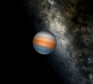 A rogue magnetic gas giant planet