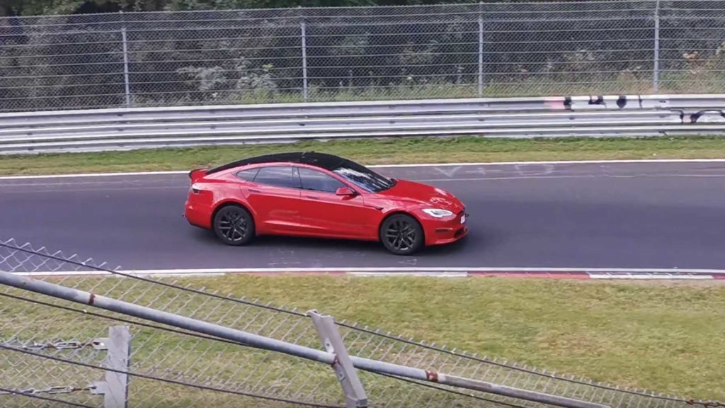 Tesla Model S Plaid on a track in Germany