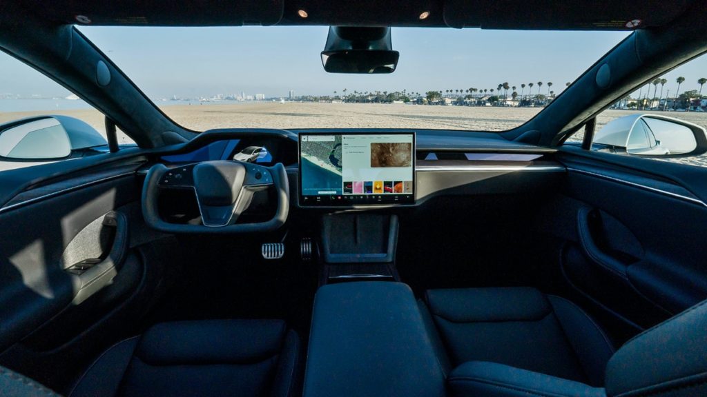 Tesla Model S Plaid interior view